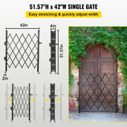 Single Folding Security Gate Folding Door Gate 37"W x 48"H Scissor Gate V952-SSFDMDM0.91X1.22MV0