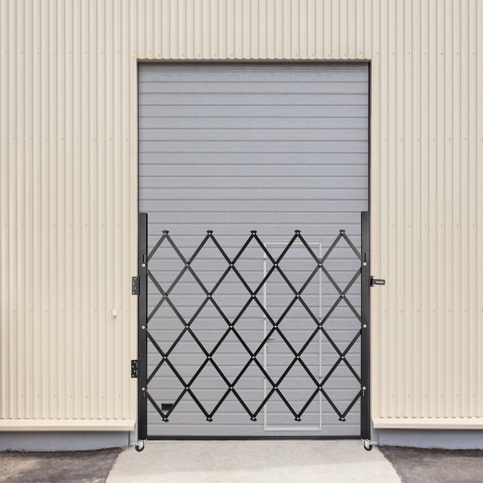 Single Folding Security Gate Folding Door Gate 37"W x 48"H Scissor Gate V952-SSFDMDM0.91X1.22MV0