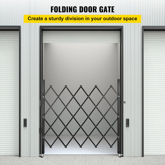 Single Folding Security Gate Folding Door Gate 48"H x 66"W Scissor Gate V952-SSFDMDM1.66X1.22MV0