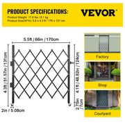 Single Folding Security Gate Folding Door Gate 48"H x 66"W Scissor Gate V952-SSFDMDM1.66X1.22MV0