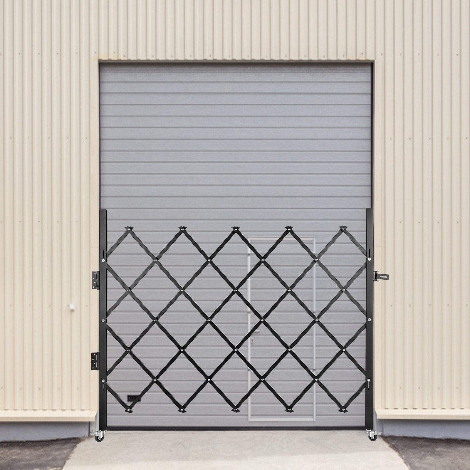 Single Folding Security Gate Folding Door Gate 48"H x 66"W Scissor Gate V952-SSFDMDM1.66X1.22MV0