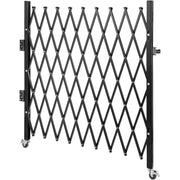Single Folding Security Gate, 85" H x 95" W Folding Door Gate, Steel Accordion Security Gate, Flexible V952-SSFDMDM2X2.28M001V0