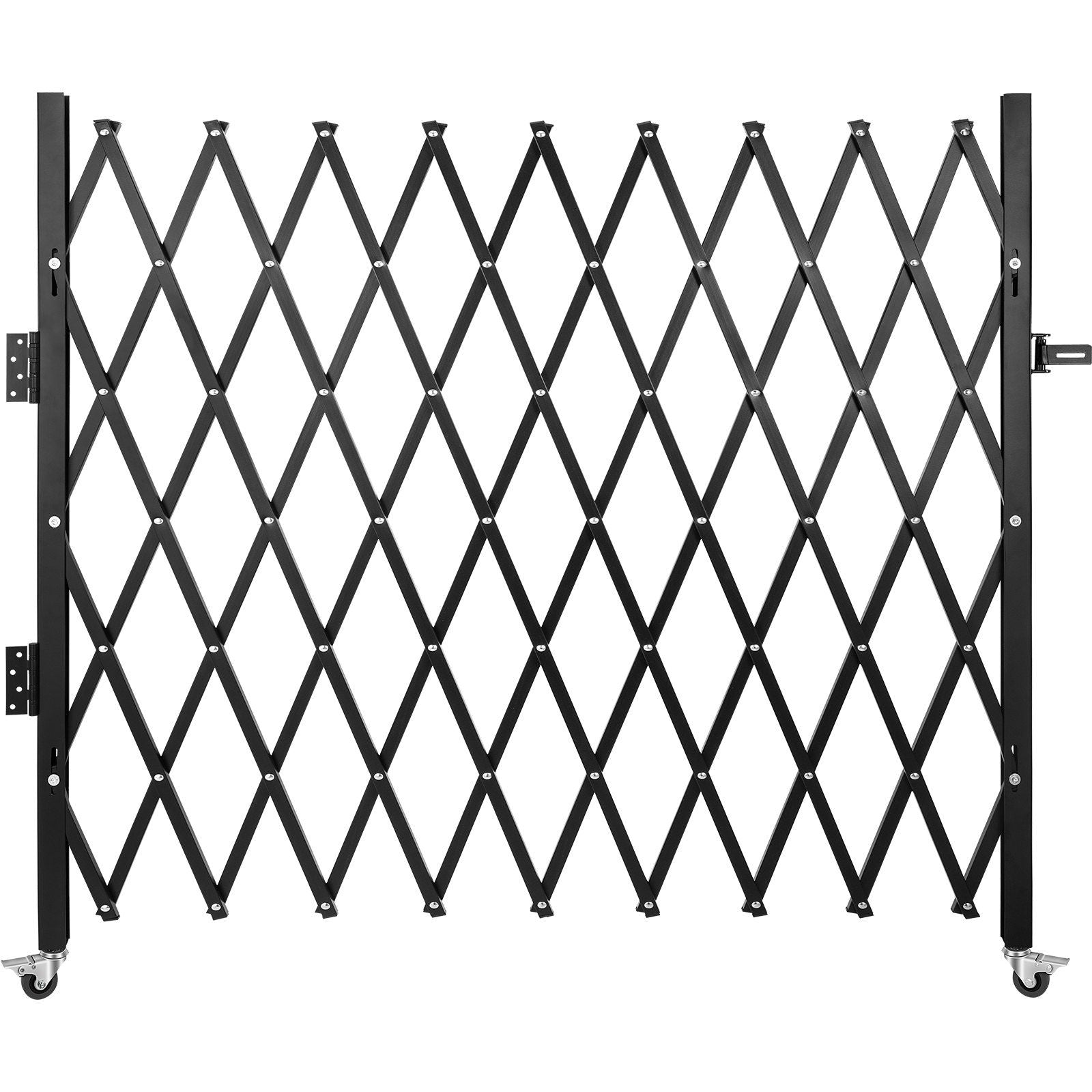 Single Folding Security Gate, 216 x 221 cm Folding Door Gate, Steel Accordion Security Gate, Flexible V952-SSFDMDM2X2M000001V0