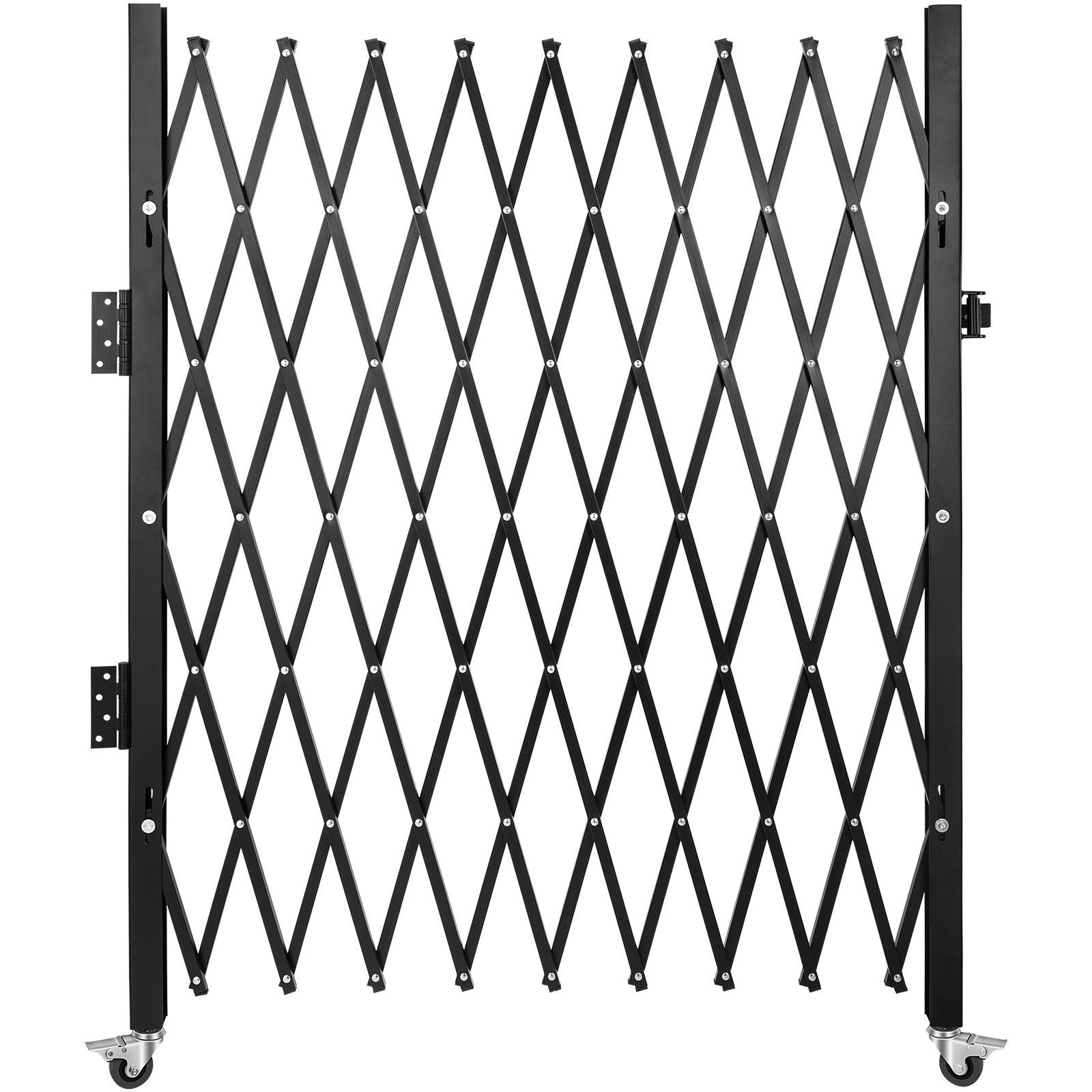 Single Folding Security Gate, 216 x 221 cm Folding Door Gate, Steel Accordion Security Gate, Flexible V952-SSFDMDM2X2M000001V0