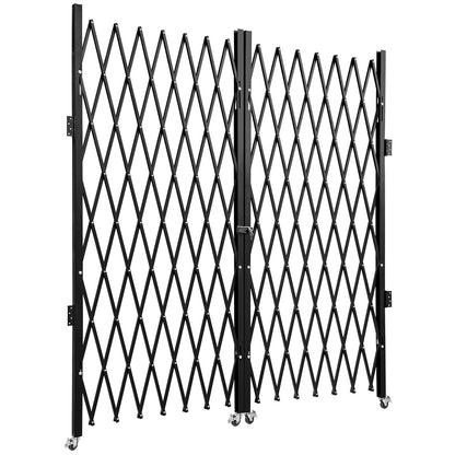 Double Folding Security Gate Folding Door Gate 5.1' H x 10.2' W Scissor Gate V952-SSFDMSM1.5X3M0001V0