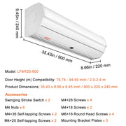 0.9m Commercial Indoor Air Curtain Super Power 2 Speeds 1528m3/h, UL Certified Wall Mounted Air Curtains for V952-SSFMJ36YCLXSL4IF0V3