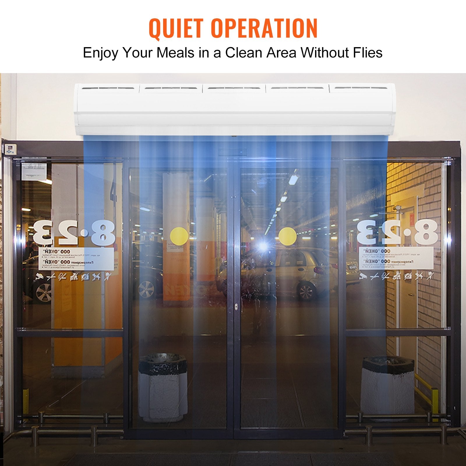 1.5m Commercial Indoor Air Curtain Super Power 2 Speeds 2547m3/h, UL Certified Wall Mounted Air Curtains for V952-SSFMJ60YCLXSS79SQV3