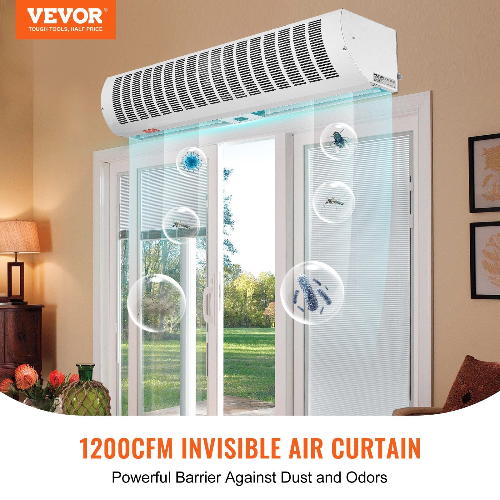 0.9m Commercial Indoor Air Curtain Super Power 2 Speeds 2038m3/h, UL Certified Wall Mounted Air Curtains for V952-SSFMJGLS36YCE0AT4V3
