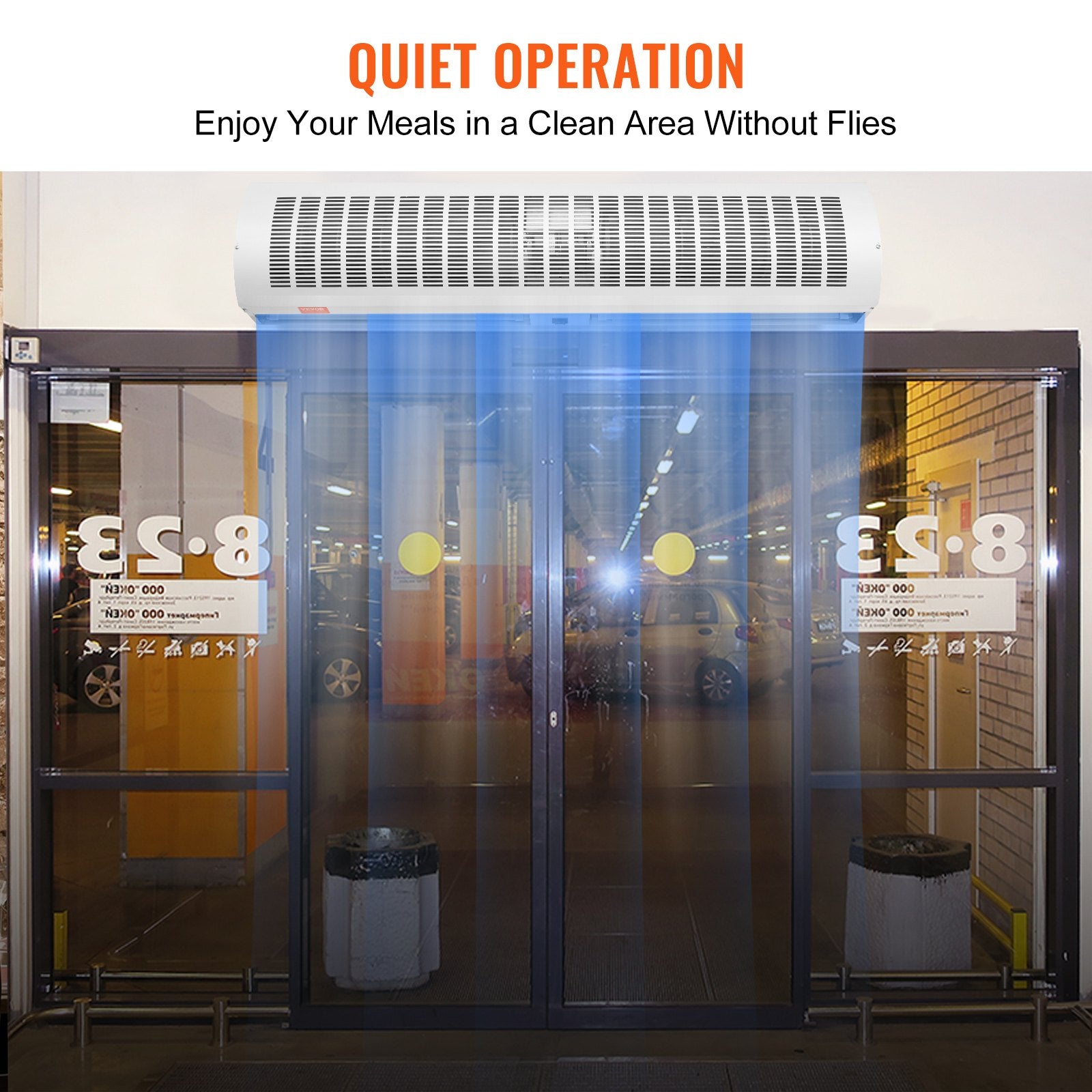 1.1m Commercial Indoor Air Curtain Super Power 2 Speeds 2292m_/h, UL Certified Wall Mounted Air Curtains for V952-SSFMJGLS42YC27WPTV3