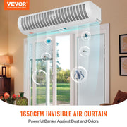 1.2m Commercial Indoor Air Curtain Super Power 2 Speeds 2802m_/h, UL Certified Wall Mounted Air Curtains for V952-SSFMJGLS48YC00SCAV3