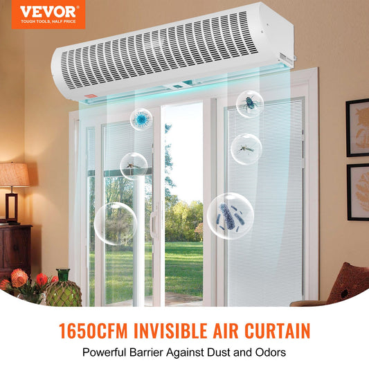 1.2m Commercial Indoor Air Curtain Super Power 2 Speeds 2802m_/h, UL Certified Wall Mounted Air Curtains for V952-SSFMJGLS48YC00SCAV3
