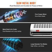 1.2m Commercial Indoor Air Curtain Super Power 2 Speeds 2802m_/h, UL Certified Wall Mounted Air Curtains for V952-SSFMJGLS48YC00SCAV3