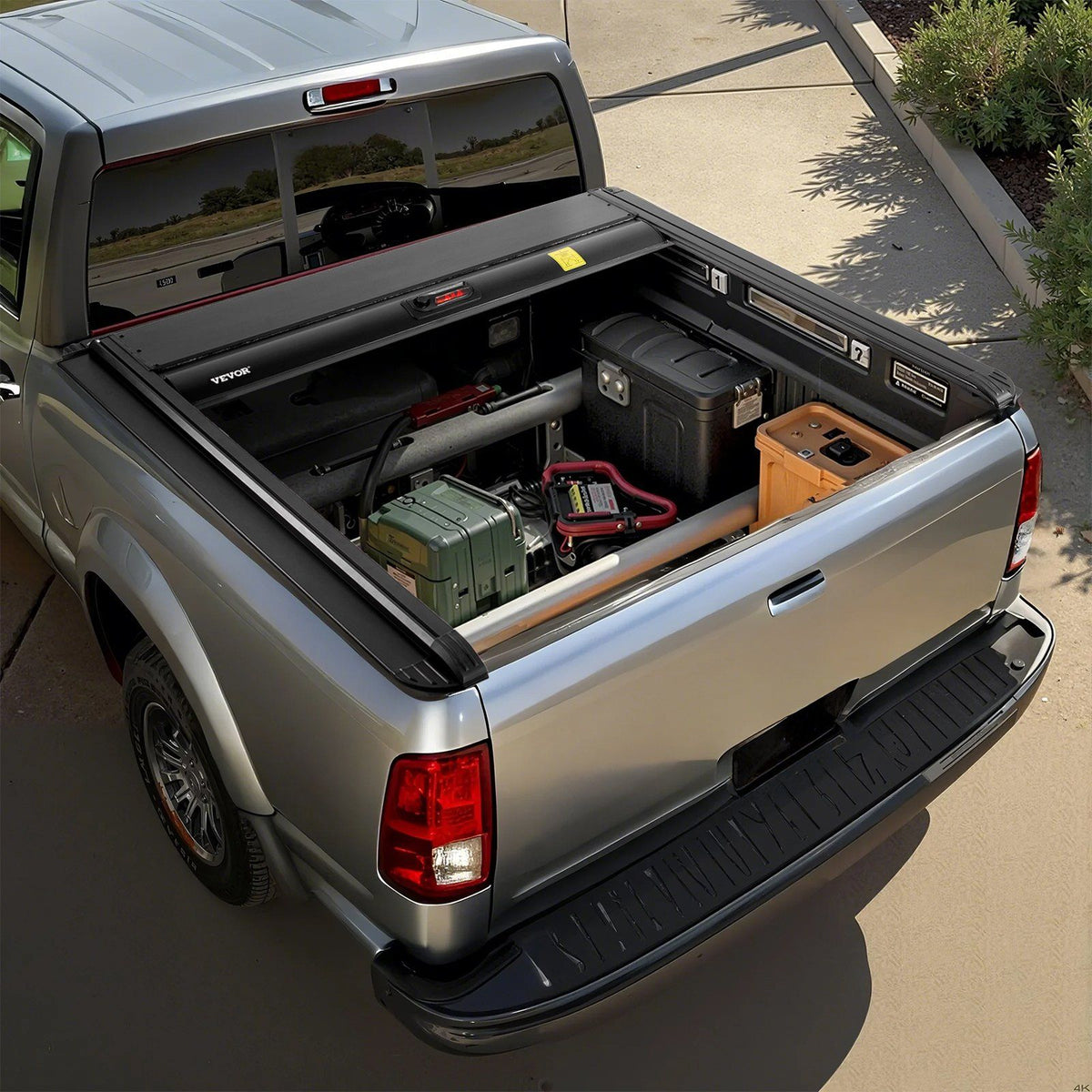 Retractable Tonneau Cover, 5.8 ft Hard Tonneau Cover with Built-in Drainage Pipe for 2021-2024 Chevy/GMC V952-SSHBXGZDKCHEQYGJ4V0