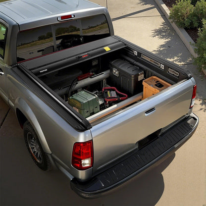 Retractable Tonneau Cover, 5.5 ft Retractable Tonneau Cover with Built-in Drainage Pipe for 2021-2024 Toyota V952-SSHBXGZDKTOYIUNRNV0