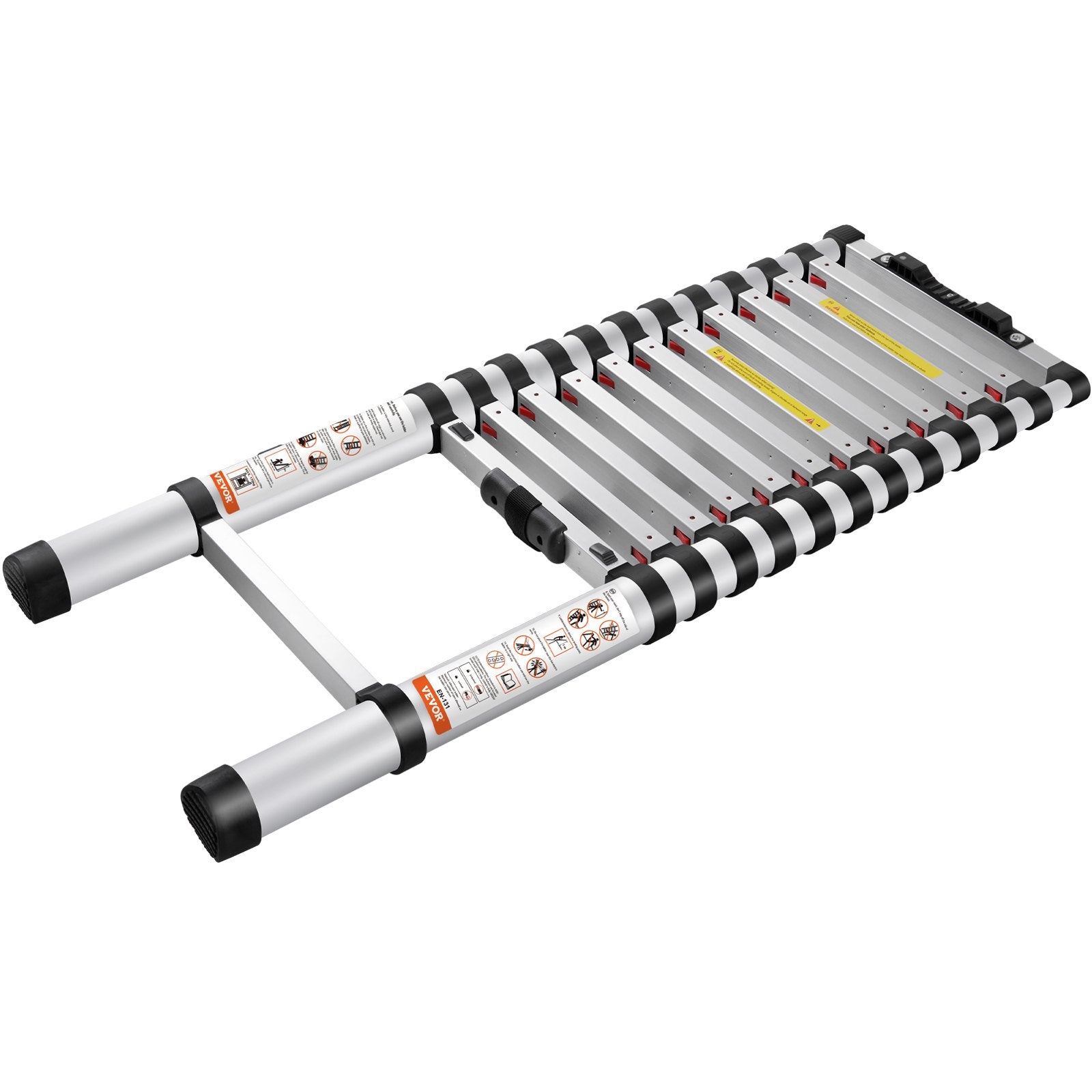 Telescoping Ladder Aluminum Extension Step 12.5 ft Multi-purpose Portable V952-SSLTN125170KGIL80V0
