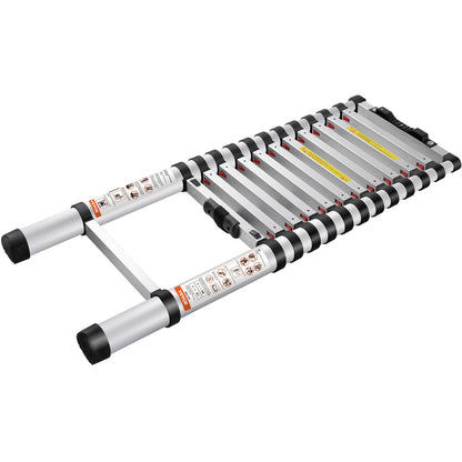 Telescoping Ladder Aluminum Extension Step 12.5 ft Multi-purpose Portable V952-SSLTN125170KGIL80V0