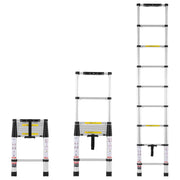Telescoping Extension Ladder 8.5FT One-button Retraction 375 LBS Capacity V952-SSLTNLSLK85FO00LTV0