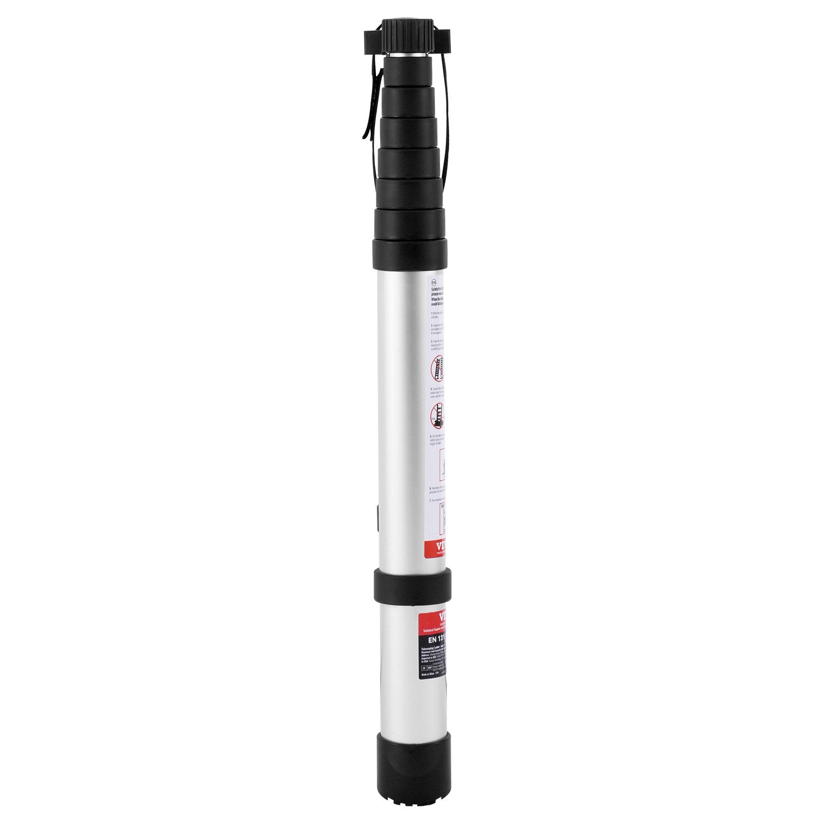Telescoping Extension Ladder 8.5FT One-button Retraction 375 LBS Capacity V952-SSLTNLSLK85FO00LTV0