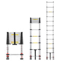 3.8m Telescoping Ladder, Aluminum Lightweight Multi-Purpose Collapsible Extension, One-Touch Retraction V952-SSLTNLSLKJBF2VP1Z001V0