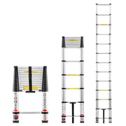 3.8m Telescoping Ladder, Aluminum Lightweight Multi-Purpose Collapsible Extension, One-Touch Retraction V952-SSLTNLSLKJBF2VP1Z001V0