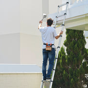 3.8m Telescoping Ladder, Aluminum Lightweight Multi-Purpose Collapsible Extension, One-Touch Retraction V952-SSLTNLSLKJBF2VP1Z001V0