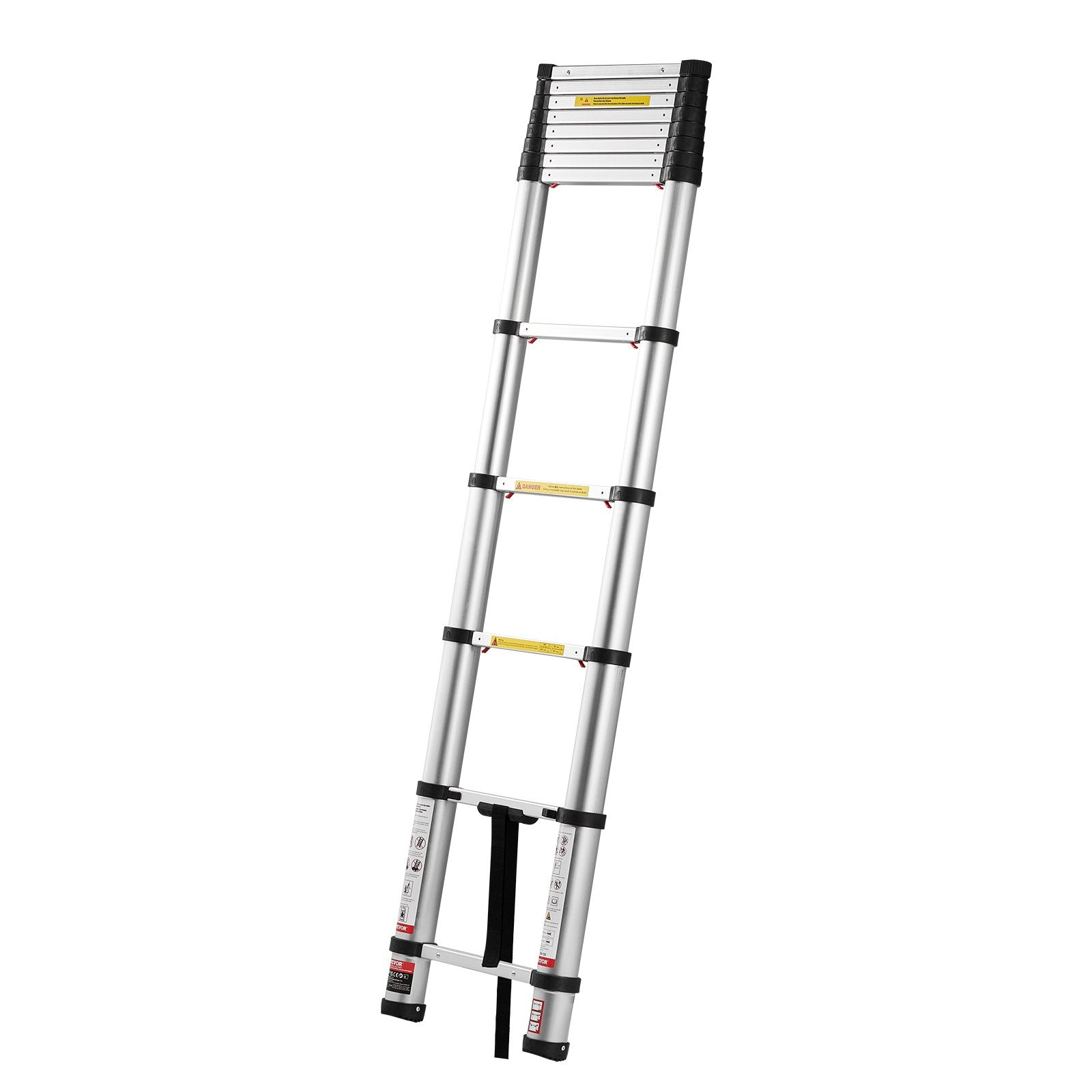 3.8m Telescoping Ladder, Aluminum Lightweight Multi-Purpose Collapsible Extension, One-Touch Retraction V952-SSLTNLSLKJBF2VP1Z001V0