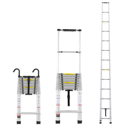 Telescoping Extension Ladder 16.5FT Multi-button Retraction 419 LBS V952-SSLTQLHJK16509O6XV0