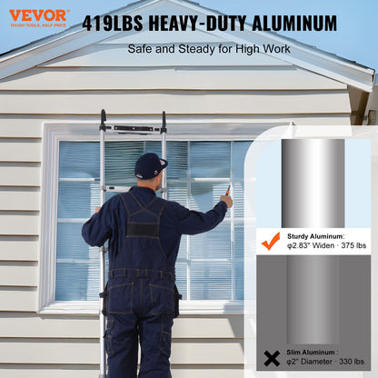 Telescoping Extension Ladder 16.5FT Multi-button Retraction 419 LBS V952-SSLTQLHJK16509O6XV0