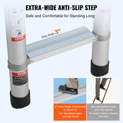 Telescoping Extension Ladder 16.5FT Multi-button Retraction 419 LBS V952-SSLTQLHJK16509O6XV0
