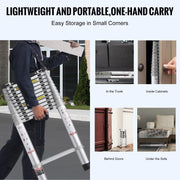 Telescoping Extension Ladder 16.5FT Multi-button Retraction 419 LBS V952-SSLTQLHJK16509O6XV0