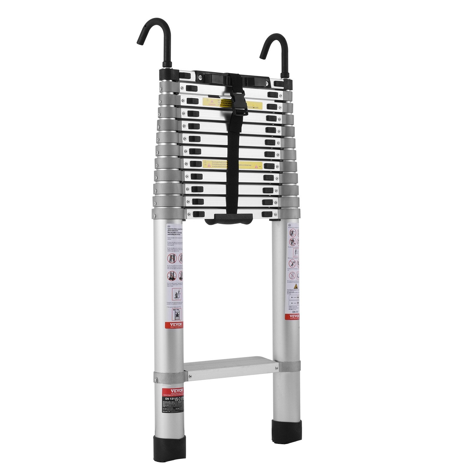 Telescoping Extension Ladder 16.5FT Multi-button Retraction 419 LBS V952-SSLTQLHJK16509O6XV0