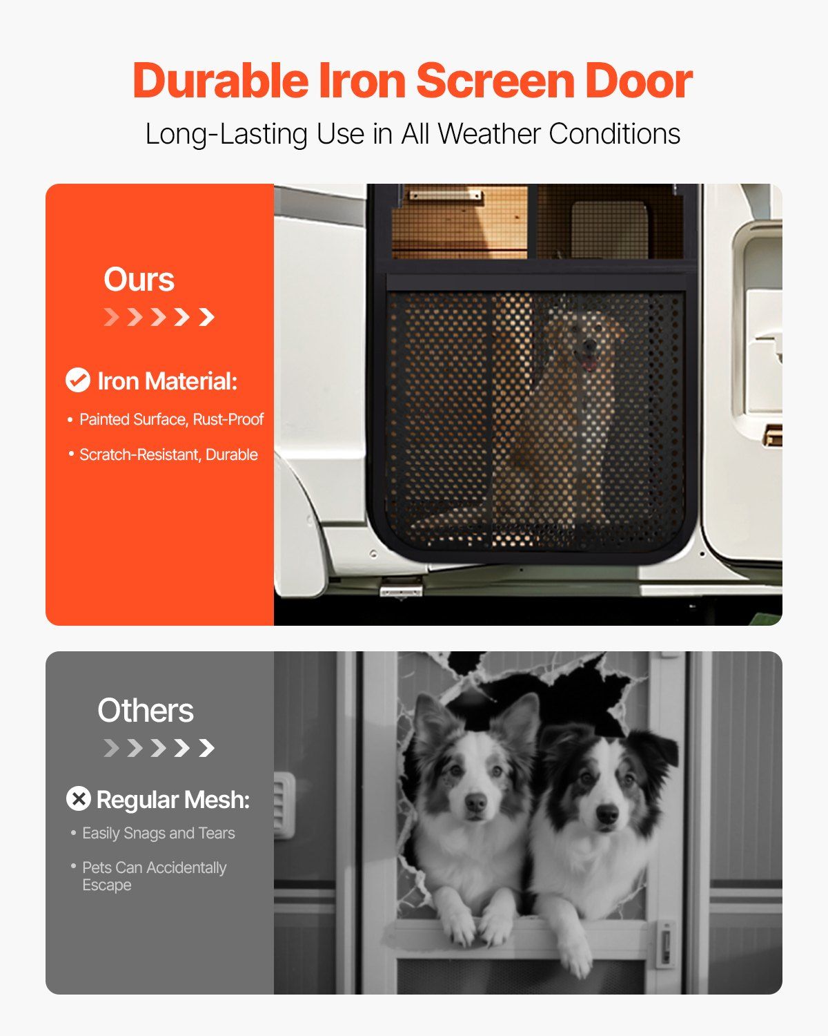 RV Screen Door Protector, Adjusts from 558.8 - 800 mm, Adjustable Door Grille, Easy to Install, Reinforced V952-SSSFCPMMLCH2LMQ13V0