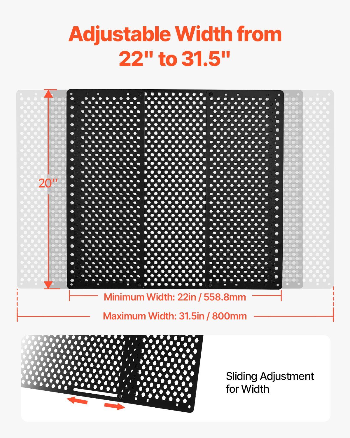 RV Screen Door Protector, Adjusts from 558.8 - 800 mm, Adjustable Door Grille, Easy to Install, Reinforced V952-SSSFCPMMLCH2LMQ13V0