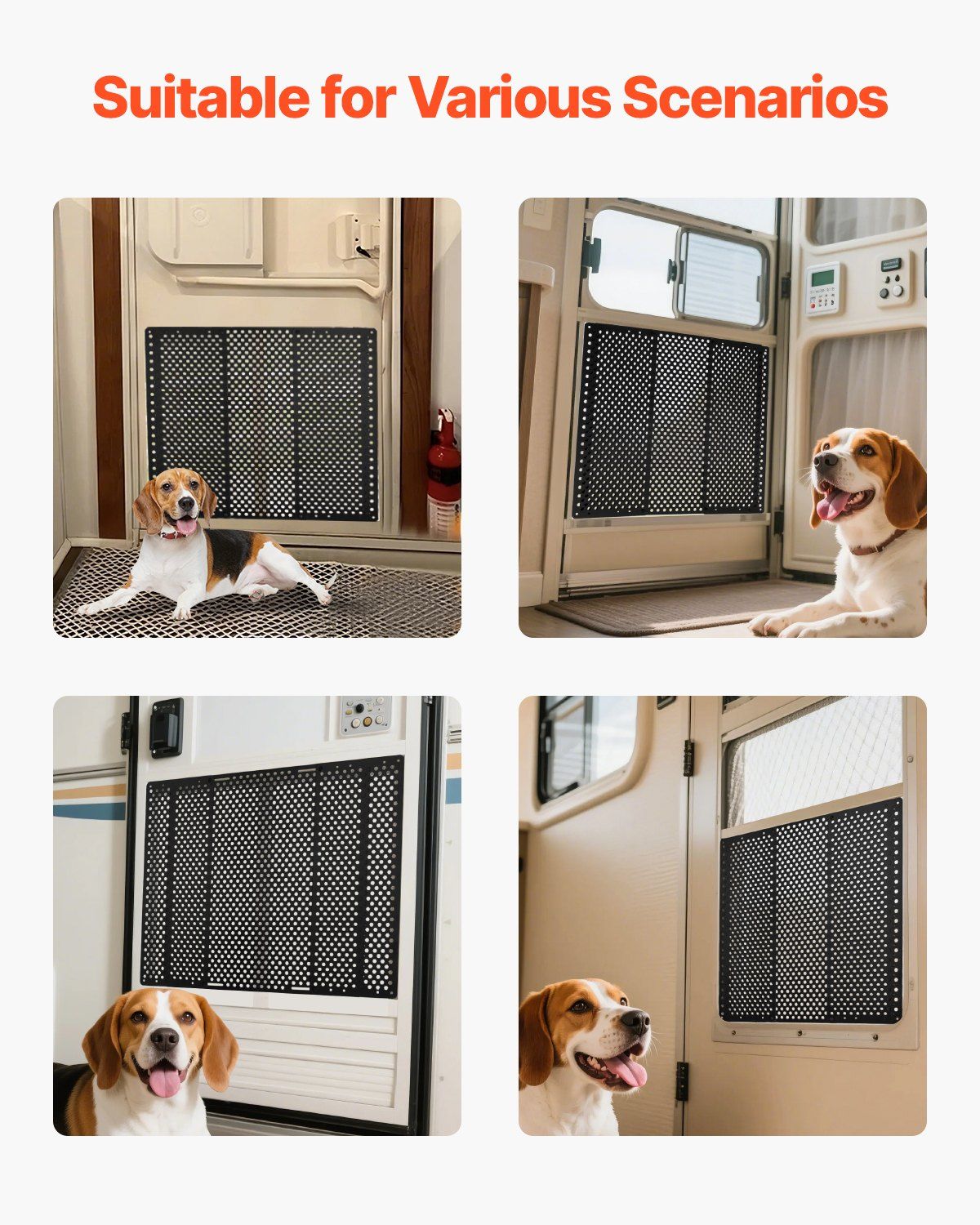 RV Screen Door Protector, Adjusts from 558.8 - 800 mm, Adjustable Door Grille, Easy to Install, Reinforced V952-SSSFCPMMLCH2LMQ13V0