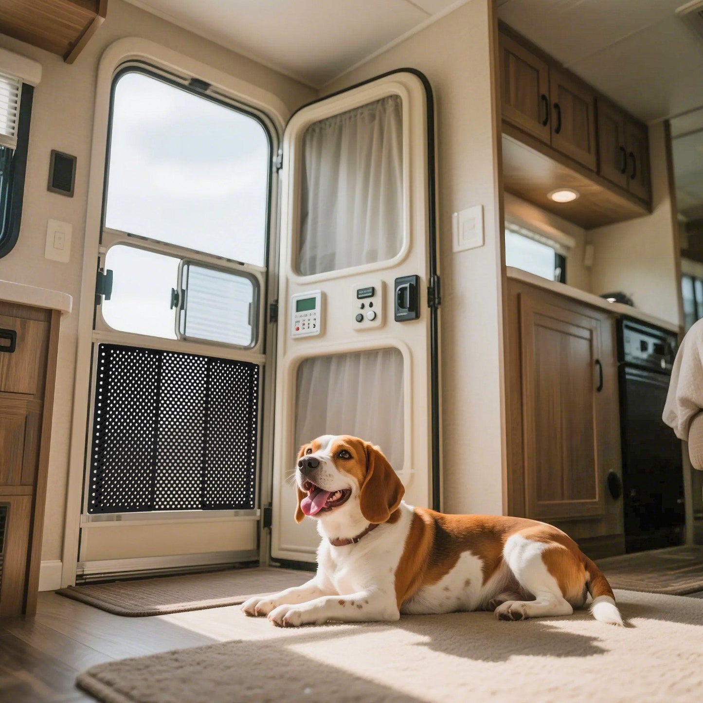 RV Screen Door Protector, Adjusts from 558.8 - 800 mm, Adjustable Door Grille, Easy to Install, Reinforced V952-SSSFCPMMLCH2LMQ13V0