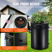 DWC Hydroponics Grow System Deep Water Culture with Top Drip 1 Bucket 20L V952-SSSPXT1T8INKXKB8IV3