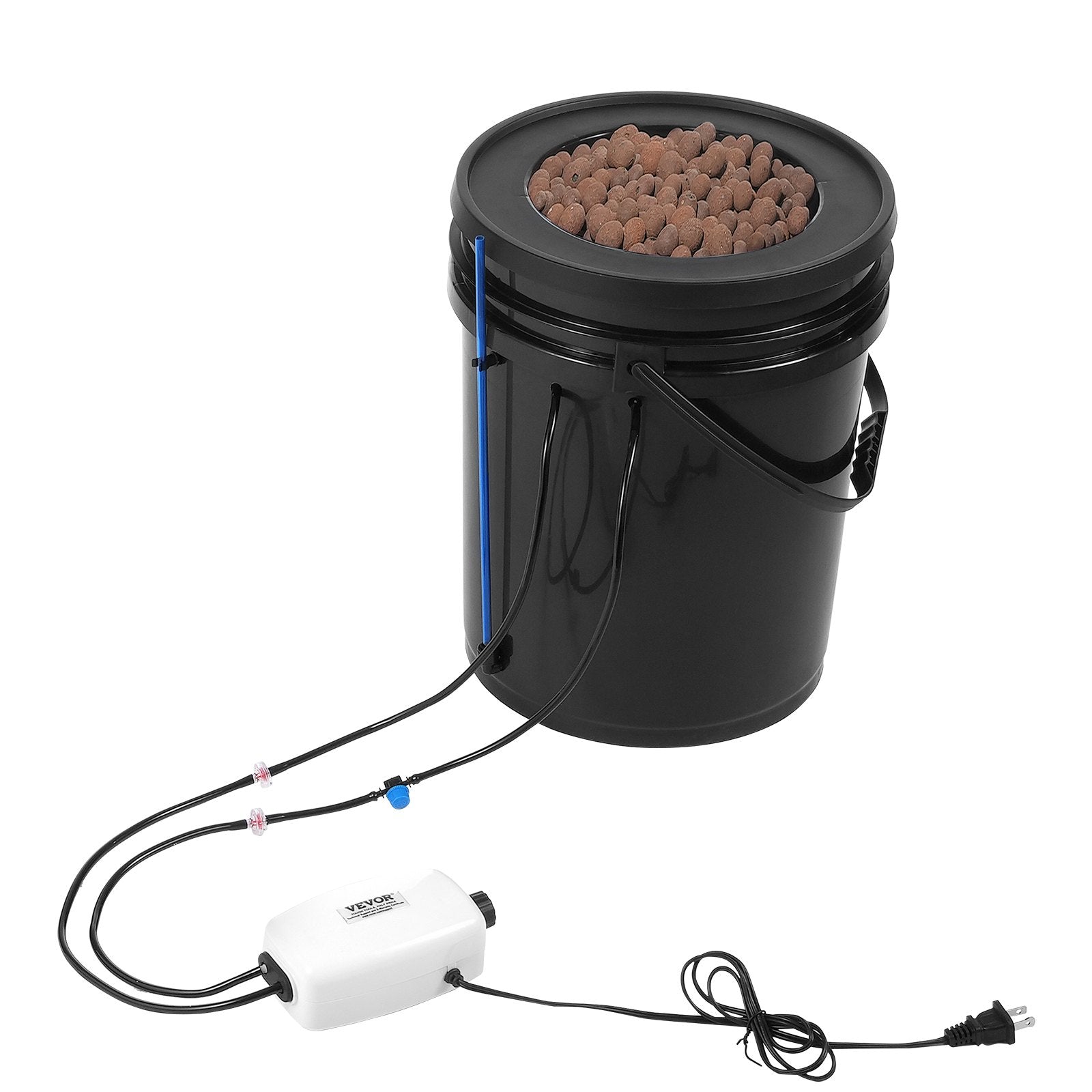 DWC Hydroponics Grow System Deep Water Culture with Top Drip 1 Bucket 20L V952-SSSPXT1T8INKXKB8IV3