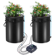 DWC Hydroponics Grow System Deep Water Culture with Top Drip 2 Buckets V952-SSSPXT2T8INK25VV5V3