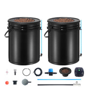 DWC Hydroponics Grow System Deep Water Culture with Top Drip 2 Buckets V952-SSSPXT2T8INK25VV5V3
