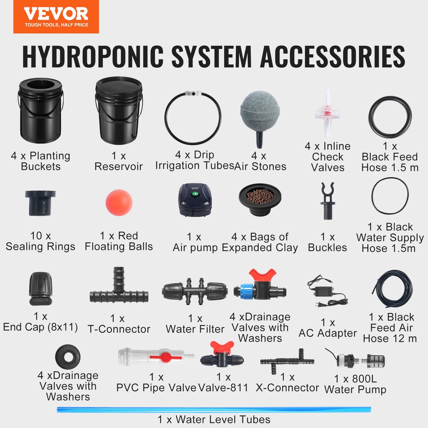 RDWC Hydroponics Grow System, Hydroponic Growing Kit with Top Drip, Recirculating Deep Water Culture 4 V952-SSSPXT41T8INE1FIBV3
