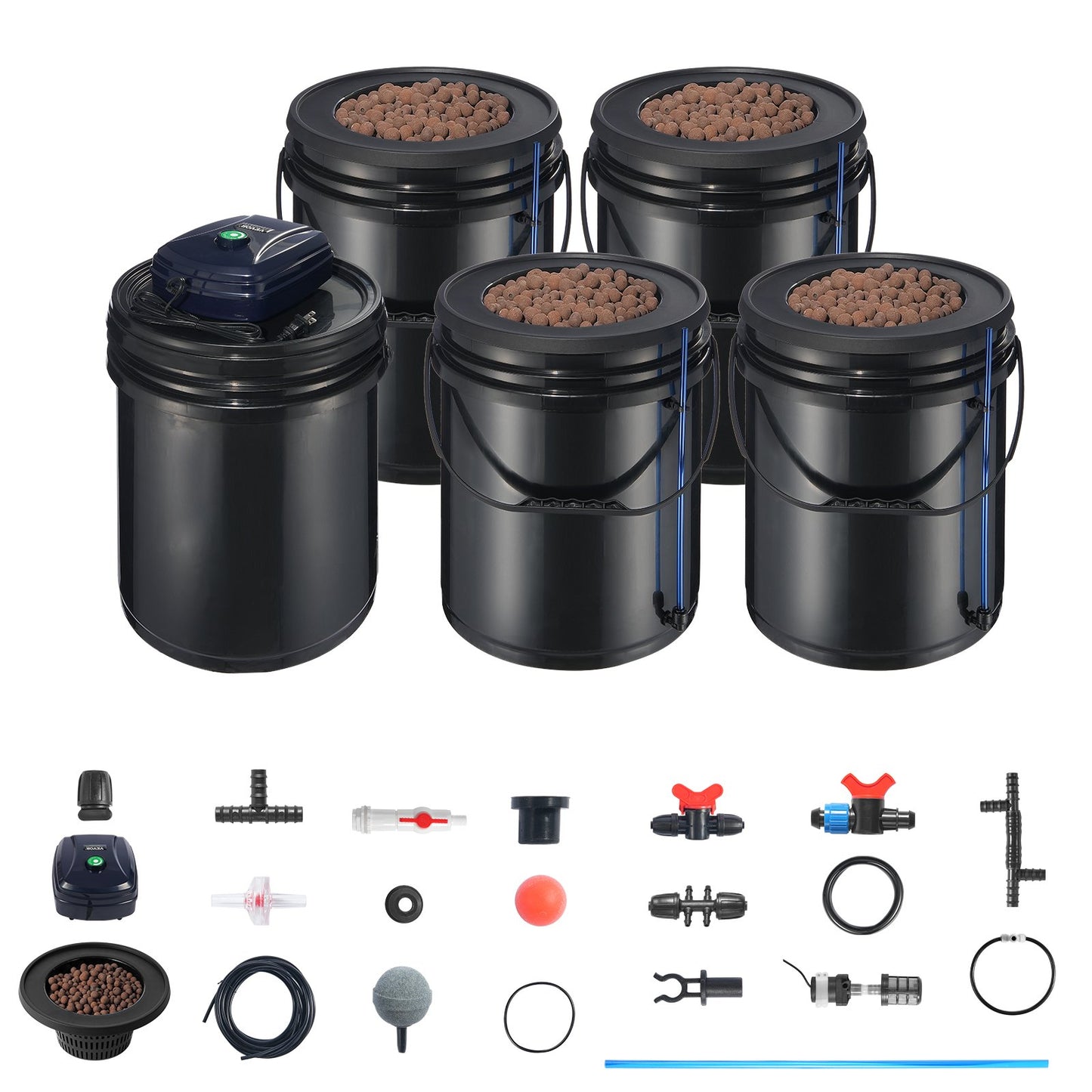 RDWC Hydroponics Grow System, Hydroponic Growing Kit with Top Drip, Recirculating Deep Water Culture 4 V952-SSSPXT41T8INE1FIBV3
