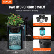 DWC Hydroponics Grow System Deep Water Culture with Top Drip 4 Buckets V952-SSSPXT4T8INKT37WZV3