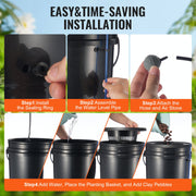 DWC Hydroponics Grow System Deep Water Culture with Top Drip 4 Buckets V952-SSSPXT4T8INKT37WZV3
