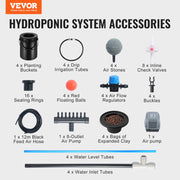 DWC Hydroponics Grow System Deep Water Culture with Top Drip 4 Buckets V952-SSSPXT4T8INKT37WZV3