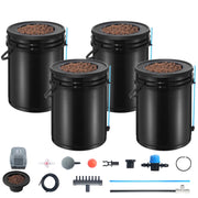 DWC Hydroponics Grow System Deep Water Culture with Top Drip 4 Buckets V952-SSSPXT4T8INKT37WZV3