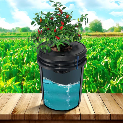 DWC Hydroponics Grow System, Hydroponic Growing System, Deep Water Culture 5-Gallon 4 Buckets, DWC System V952-SSSPXTYX4110VW1XKV3