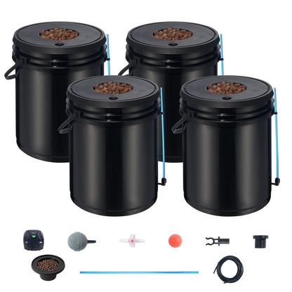 DWC Hydroponics Grow System, Hydroponic Growing System, Deep Water Culture 5-Gallon 4 Buckets, DWC System V952-SSSPXTYX4110VW1XKV3