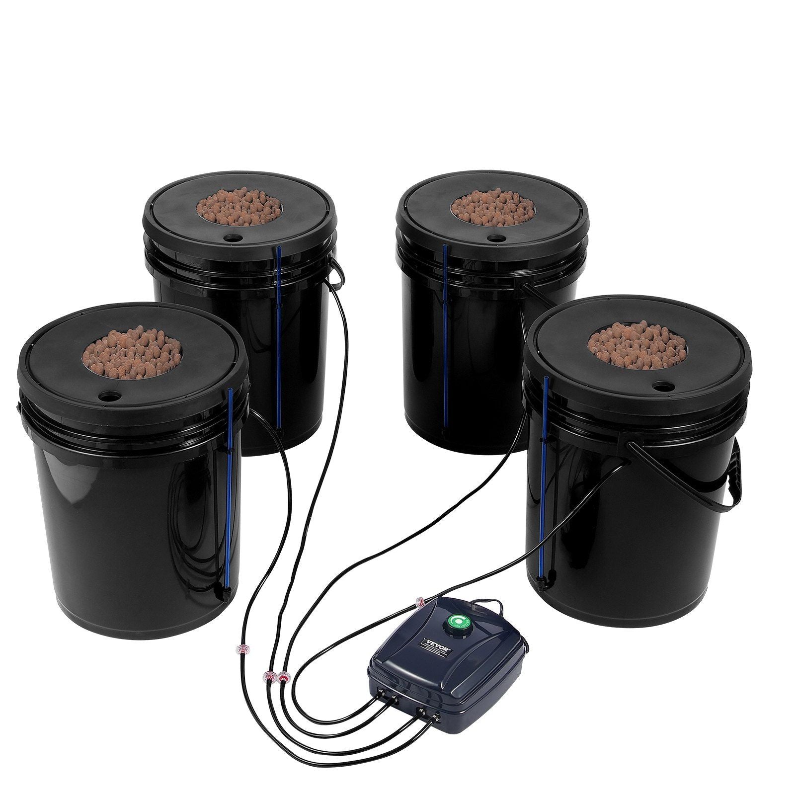 DWC Hydroponics Grow System, Hydroponic Growing System, Deep Water Culture 5-Gallon 4 Buckets, DWC System V952-SSSPXTYX4110VW1XKV3