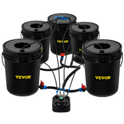 DWC Hydroponic System, 5 Gallon 5 Buckets, Deep Water Culture Growing Bucket, Hydroponics Grow Kit with Pump, V952-SSSPXTYX5220VAXN5V3