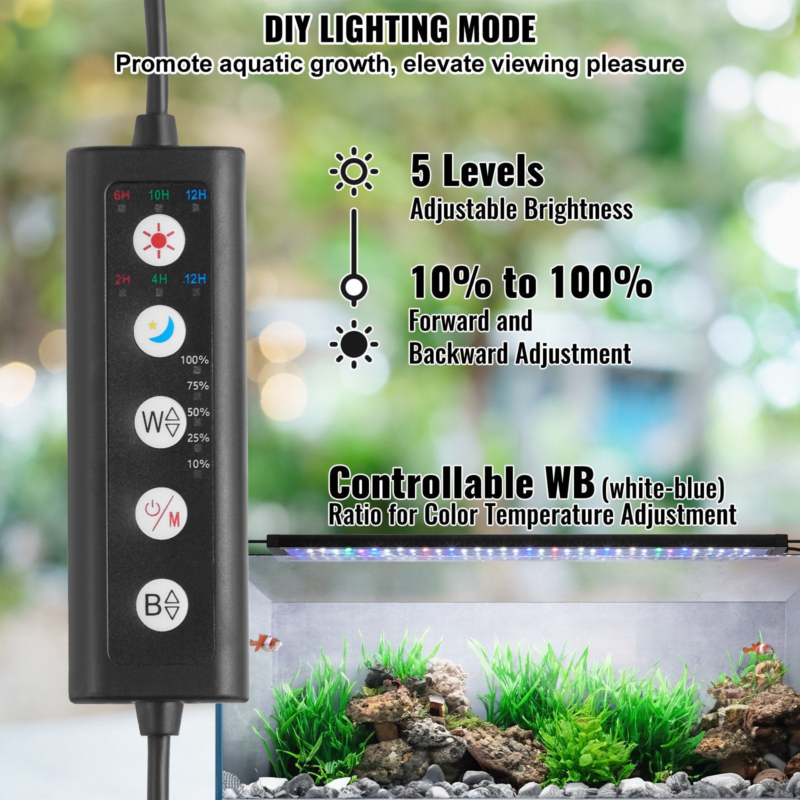 Aquarium Light 26W Full Spectrum Aquarium LED Lights for 36"-42" Fish Tank V952-SSSSZXD3642YE3XKLV3